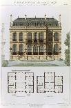 Town House of Italians in Paris, from 'Town and Country Houses Based on the Modern Houses of Paris'-Leon Isabey-Framed Stretched Canvas