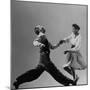 Leon James and Willa Mae Ricker Demonstrating a Step of the Lindy Hop-Gjon Mili-Mounted Premium Photographic Print