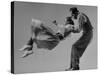 Leon James and Willa Mae Ricker Demonstrating a Step of the Lindy Hop-Gjon Mili-Stretched Canvas