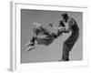 Leon James and Willa Mae Ricker Demonstrating a Step of the Lindy Hop-Gjon Mili-Framed Premium Photographic Print