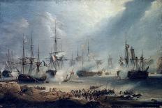 THE BATTLE OF ALGECIRAS ON JULY 5, 1801 - XIX CENTURY. Author: MOREL LEON-LEON MOREL-Poster