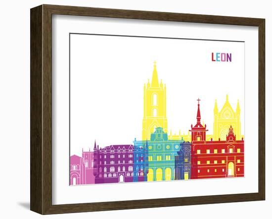 Leon Skyline Pop-paulrommer-Framed Art Print