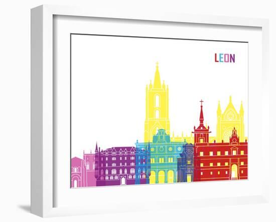 Leon Skyline Pop-paulrommer-Framed Art Print