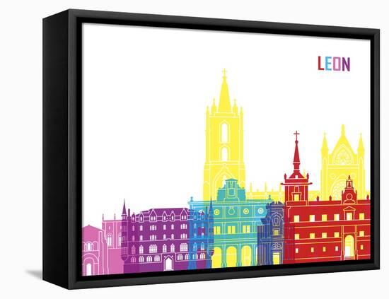 Leon Skyline Pop-paulrommer-Framed Stretched Canvas