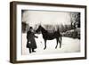 Leon Tolstoi (1828-1910) Avec Un Cheval Dans Son Domaine De Iasnaia Poliana (Russie). Photographie-Sophia Andreevna Tolstaya-Framed Giclee Print