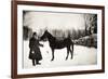 Leon Tolstoi (1828-1910) Avec Un Cheval Dans Son Domaine De Iasnaia Poliana (Russie). Photographie-Sophia Andreevna Tolstaya-Framed Giclee Print