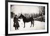 Leon Tolstoi (1828-1910) Avec Un Cheval Dans Son Domaine De Iasnaia Poliana (Russie). Photographie-Sophia Andreevna Tolstaya-Framed Giclee Print