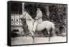 Leon Tolstoi (1828-1910) Sur Un Cheval a Moscou. Photographie a L'albumine De Sophia Andreevna Tols-Sophia Andreevna Tolstaya-Framed Stretched Canvas