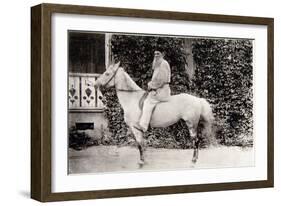 Leon Tolstoi (1828-1910) Sur Un Cheval a Moscou. Photographie a L'albumine De Sophia Andreevna Tols-Sophia Andreevna Tolstaya-Framed Giclee Print