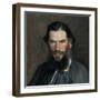 Leon Tolstoy-Ivan Nikolaevic Kramskol-Framed Art Print