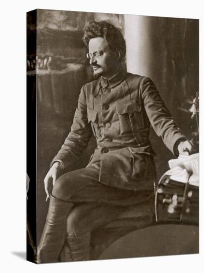 Leon Trotsky or Lev Davidovich Bronstein Russian Communist Leader in 1920-null-Stretched Canvas