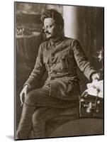 Leon Trotsky or Lev Davidovich Bronstein Russian Communist Leader in 1920-null-Mounted Photographic Print