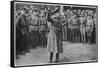 Leon Trotsky Russian Statesman, Haranguing Soldiers in 1920-null-Framed Stretched Canvas