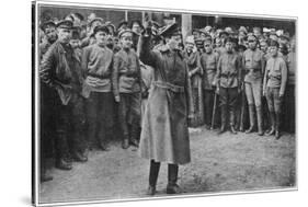 Leon Trotsky Russian Statesman, Haranguing Soldiers in 1920-null-Stretched Canvas