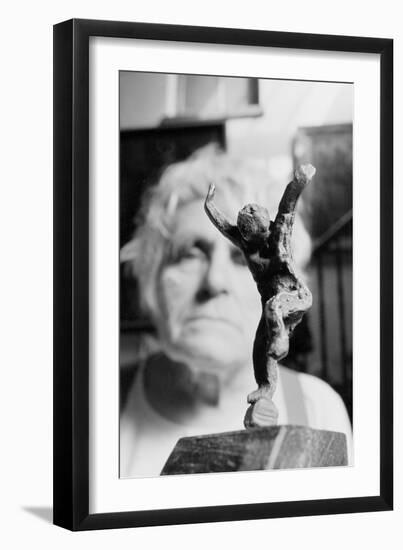 Leon Underwood in his studio-null-Framed Photographic Print