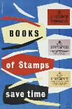 Books of Stamps Save Time-Leonard Beamont-Stretched Canvas