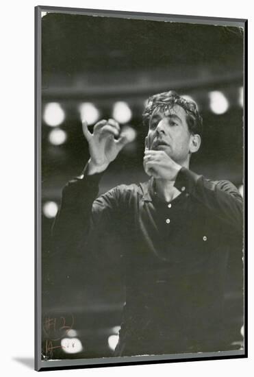 Leonard Bernstein Conducting Rehearsal of NY Philharmonic in Hindemith's "Mathis de Mahler"-Alfred Eisenstaedt-Mounted Photographic Print