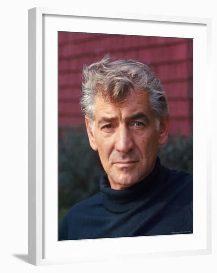 Leonard Bernstein Portrait-Alfred Eisenstaedt-Framed Premium Photographic Print