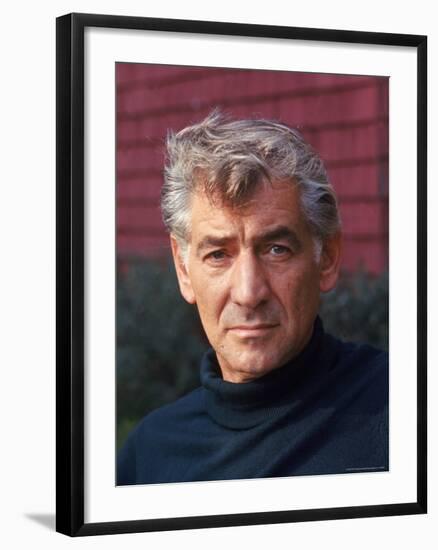 Leonard Bernstein Portrait-Alfred Eisenstaedt-Framed Premium Photographic Print