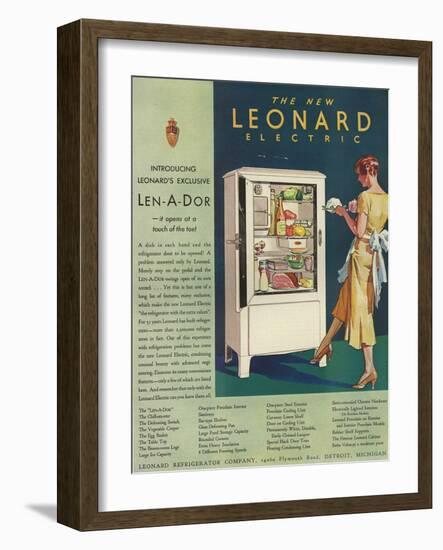 Leonard, Magazine Advertisement, USA, 1920-null-Framed Giclee Print