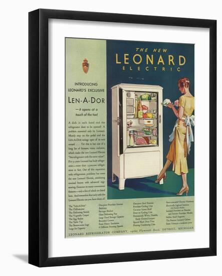 Leonard, Magazine Advertisement, USA, 1920-null-Framed Giclee Print