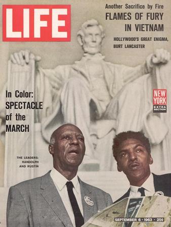 African American Activists Randolph and Rustin, Organizers of the Freedom March, September 6, 1963