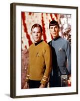 Leonard Nimoy; William Shatner. "Star Trek" [1966].-null-Framed Photographic Print