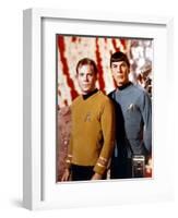 Leonard Nimoy; William Shatner. "Star Trek" [1966].-null-Framed Photographic Print