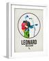 Leonard Watercolor-David Brodsky-Framed Art Print