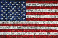 American Flag In Mosaic-Leonard Zhukovsky-Mounted Art Print