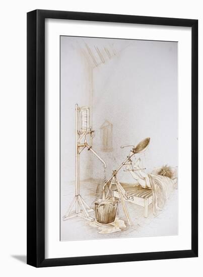 Leonardo 5 (drawing)-Ralph Steadman-Framed Giclee Print