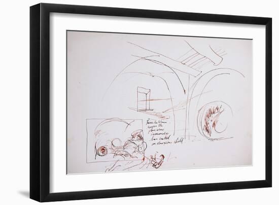 Leonardo 86 (drawing)-Ralph Steadman-Framed Giclee Print