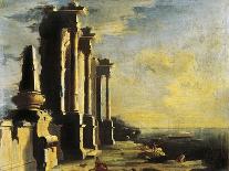 Harbor with Ruins-Leonardo Coccorante-Giclee Print