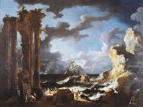 A Capriccio View with Classical Ruins by the Sea-Leonardo Coccorante-Giclee Print