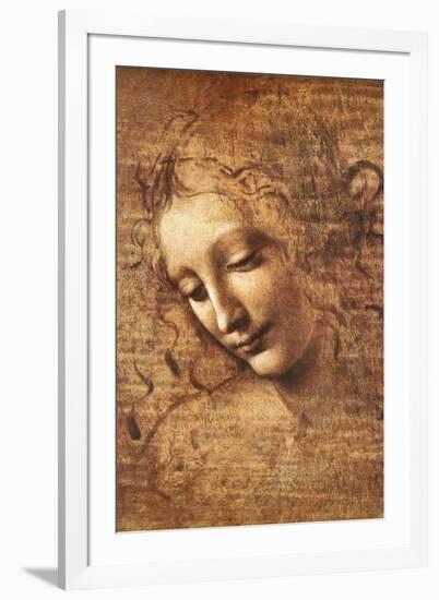 Leonardo Da Vinci (Female Head, La Scapigliata)-null-Framed Art Print