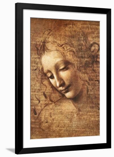 Leonardo Da Vinci (Female Head, La Scapigliata)-null-Framed Art Print