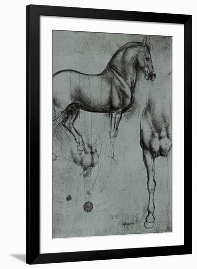 Leonardo da Vinci (Horse trials)-Leonardo da Vinci-Framed Art Print