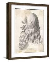 Leonardo Da Vinci Italian Artist: Self-Portrait in Profile-null-Framed Art Print