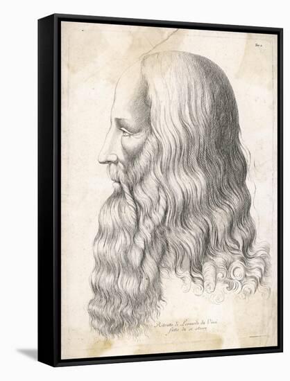 Leonardo Da Vinci Italian Artist: Self-Portrait in Profile-null-Framed Stretched Canvas