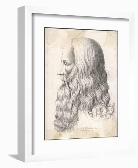 Leonardo Da Vinci Italian Artist: Self-Portrait in Profile-null-Framed Art Print