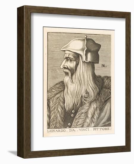 Leonardo Da Vinci Italian Painter Sculptor Architect Engineer and Scientist-Nicolas de Larmessin-Framed Art Print