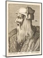 Leonardo Da Vinci Italian Painter Sculptor Architect Engineer and Scientist-Nicolas de Larmessin-Mounted Art Print