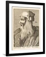 Leonardo Da Vinci Italian Painter Sculptor Architect Engineer and Scientist-Nicolas de Larmessin-Framed Art Print