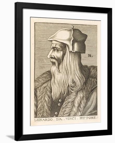 Leonardo Da Vinci Italian Painter Sculptor Architect Engineer and Scientist-Nicolas de Larmessin-Framed Art Print