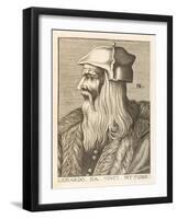 Leonardo Da Vinci Italian Painter Sculptor Architect Engineer and Scientist-Nicolas de Larmessin-Framed Art Print