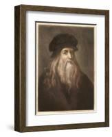 Leonardo Da Vinci Italian Painter Sculptor Architect Engineer and Scientist-null-Framed Art Print