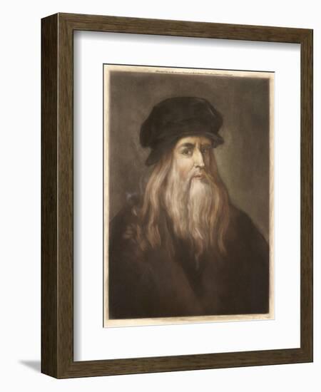 Leonardo Da Vinci Italian Painter Sculptor Architect Engineer and Scientist-null-Framed Art Print