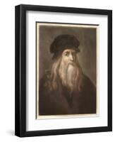 Leonardo Da Vinci Italian Painter Sculptor Architect Engineer and Scientist-null-Framed Art Print