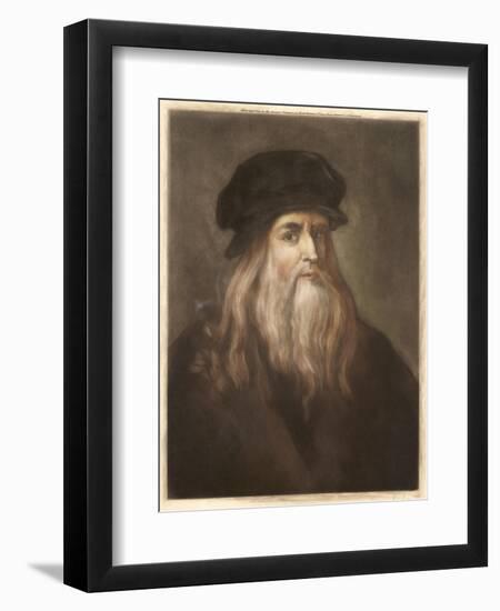 Leonardo Da Vinci Italian Painter Sculptor Architect Engineer and Scientist-null-Framed Art Print