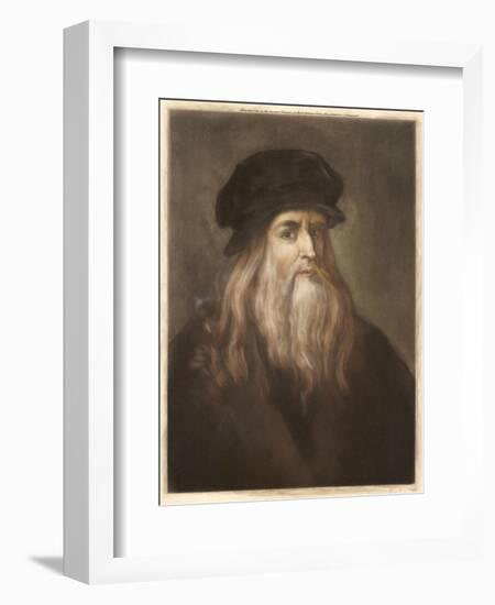 Leonardo Da Vinci Italian Painter Sculptor Architect Engineer and Scientist-null-Framed Art Print